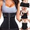 Chumian 3 Clip&1 Zip 6 Steel Boned Waist Trainer Corset Sport Workout Body Shaper Tummy Control (M, Black)