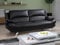 Vente-unique-Sofa 3-Sitzer - Kunstleder - Schwarz - MUSKO
