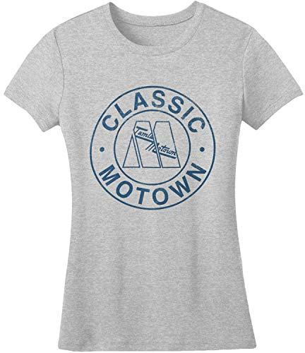 Rockoff Trade Women's Motown Classic Circle Logo T - Shirt, Grey (Grey Grey), 10
