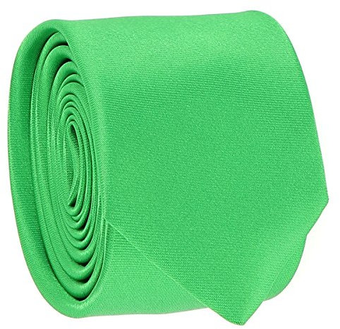 Corbata fina de color sólido – Corbata para hombre, corte delgado moderno, 5 cm en la punta – Accesorio de camisa para boda, ceremonia, verde, Talla única