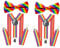 cholinchin Regenbogen Hosenträger Bunt Fliege Set Männer Hosenträger Clip auf Y Form verstellbare Elastisch Herren Hosenträger Gay Pride Homosexuell Hochzeit Party Supply