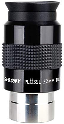 Svbony SV131 Teleskop Okular 1,25”, 32mm Plössl Okular FMC Linse 46° Sichtfeld Langer Augenabstand Teleskop Zubehör für Beobachtung von Nebeln Sternhaufen Kometen