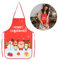 KATOOM Weihnachten Schürze Lustig Kochschürze Schneemann Weihnachtsmann Rentier Küchenschürze Rot Latzschürze für Weihnachtensparty Heiligabend Chef Damen Herren