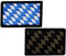 Café Viereck ® Bundesland Patch Bayern Flagge Gestickt mit Klett – 6 cm x 4 cm – 2 Stück – Blau & Oliv