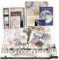 Lychii Scrapbook Zubehör Set, 319 Stück Bullet Journal Sticker Set mit A6 Notizbuch, Washi Tape, Sticker, Scrapbook Papier, für Kinder DIY, Geburtstagsgeschenk, Kindertag Geschenk (Zeitreise-Thema)