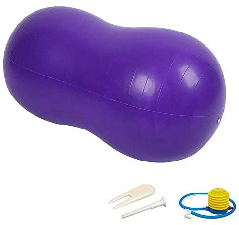 josietomy Ballon d'exercice en forme de cacahuète, ballon d'exercice anti-éclatement, ballon de yoga avec pompe à main, ballon de gymnastique de qualité pour homme et femme