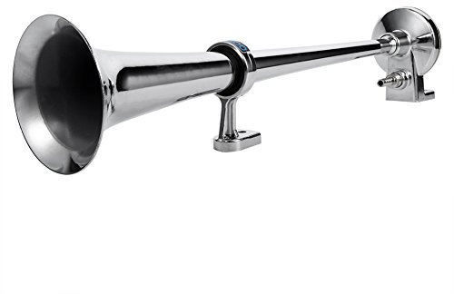 12V Singola Tromba Air Horn, 150DB Trombe Compressore kit Super Loud Warning per Auto Camion Train Barca Moto, Argento