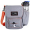 DOOG - Große Umhängetasche mit wasserdichtem Futter, Wasserflaschen-/Tennisballhalter und Kotbeutelhalter, Grau mit Orange (SB01)