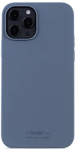 holdit Silikonhülle iPhone 12/12 Pro (6,1”) - 0,8mm Ultra dünn Handyhülle Silikon - Trendy Slim Silicone case mit Voller Schutz (erhöhte Kante für Kameraschutz) - Pacific Blue