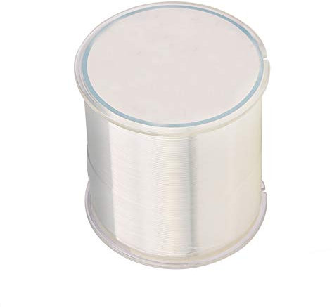 Filo invisibile in nylon trasparente, 500 m, filo da pesca per appendere ornamenti, cucire hobby e artigianato, 0,148 mm, 3 kg