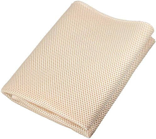ANCLLO Tissu grille d’enceinte en maille (sans toile de rotin) étanche à la poussière pour boîtier audio - Beige, 50 x 140 cm