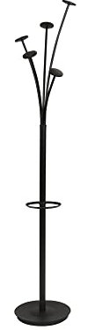 ALBA Porte manteau, Noir, Base Ø 35 cm H 188 cm Tube : Ø 38 mm