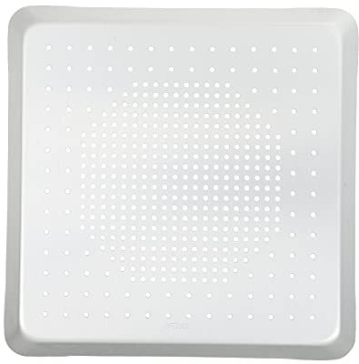 Angoily Bandeja para Pizza de Aleación de Aluminio con Agujero Bandeja para Pizza Bandeja para Pastel Bandeja Cuadrada Antiadherente para Horno Herramientas para Hornear 20Cm de Plata
