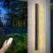 HMAKGG LED Lange Wandleuchte Villa Außenlampe mit Fernbedienung IP65 Wasserdicht Aussenleuchte Wand Schwarze Wandlampe Dimmbar für Gärten, Terrassen, Schlafzimmer Wohnzimmer Innen, 60CM/30W