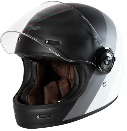 ORIGINE Integral-Motorradhelm im Cafe-Racer-Stil aus Glasfaser ECE-geprüft mit Visier
