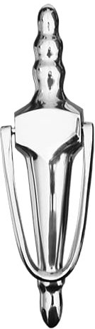 UAP 8-inch Slimline Bolt Fix Door Knocker Solid (No Hole) - Polished Chrome Finish with Matching Fixings - Traditional Door Knocker (Polished Chrome)