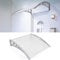 YIMING Auvent de Porte d'entrée, Longueur 120 cm (47,24''), Marquise de Porte et Fenêtres, Auvent de fenêtre en Polycarbonat, UV Protection, Pluie et Neige Protection (Gris-Blanc, 76×120×23 cm)