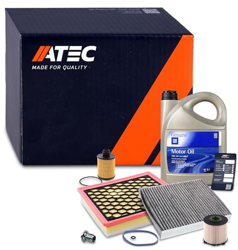 ATEC Germany Inspektionspaket Filterset mit 1x Ölfilter, 1x | Kompatibel mit: OPEL INSIGNIA A, INSIGNIA A Sports Tourer, INSIGNIA A Stufenheck, SAAB 9-5, VAUXHALL INSIGNIA Mk I Schrägheck