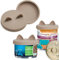 OHMO Couvercle Silicone Alimentaire, Couvercles Conserve en Silicone sans BPA de Petite Taille pour Aliments pour Chats et Chiens(70-85 g), Beige, Set de 2
