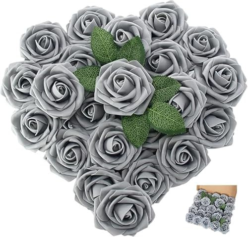Künstliche Rosen mit Stiel, fühlen Sich echt an, elfenbeinfarben, künstliche Schaumstoff-Rosen für Dekoration, DIY, Hochzeitssträuße, Tafelaufsätze, Brautparty, Muttertag, Party, Blumenarrangements,