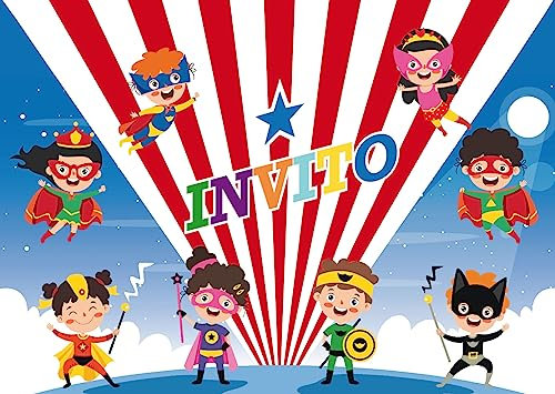Edition Colibri 10 Birthday Party Invitations - Superhero (Avenger) / Children's Birthday Invitations (11128)