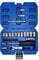 JEUCLEL 29pc Pass-Through Socket Set, 1/4 Inch Drive Impact Master Ratchet Set With Universal Joint, Deep & Low Profile Go-Through Sockets