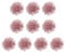 PATIKIL 2,8 Chiffon Fiori, 10pz Rete Tessuto Fiori Cucito Tessuto Applique Fascia Abbellimenti per Fai-da-te Lavorazione Matrimonio Decorazioni, Sporco Rosa
