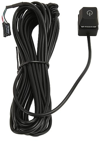 Bewinner Desktop-Computer-Netzschalter-Netzteilkabel, Externes Fernstart-PC-Motherboard-Power-ON-Off-Schalter-Tasten-Verlängerungskabel für Desktop-PC-Gehäuse (5M)