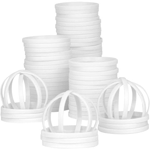 LVNRIDS 50 Stück Silikon Armbänder Gummi Armband freundschaftsarmband Kinder Jugend, 7 Zoll Länge Sport Gummi elastische Armbänder Großhandel Bulk Geschenke für Lehrer liefert Party weiß