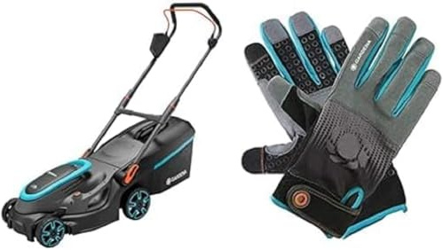 Akku-Rasenmäher PowerMax 37/36V P4A Solo + System Akku P4A PBA 18V/45 2,5 Ah + Gerätehandschuh Größe 9/L
