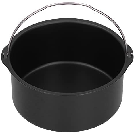 Heißluftfritteuse Zubehör, Karbonstahl Antihaft Kuchenbackblech Backform Brotbackkorb Cake Pan Pizzaform Kuchenformen für Elektrische Fritteuse Zubehör (Ejoyous8extpcgrwd-12)