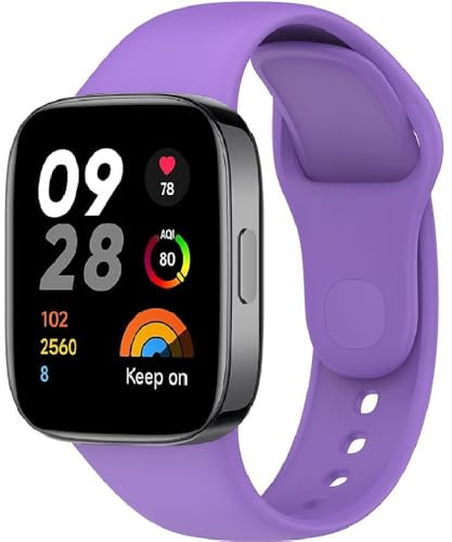 Watch Strap for Redmi Watch 3 Active, Silicone Sport Replacement Bracelet Band for Xiaomi Redmi Watch 3 Active