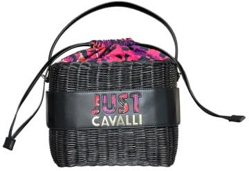 Just Cavalli Korbtasche, Handtasche, Umhängetasche, Schwarz