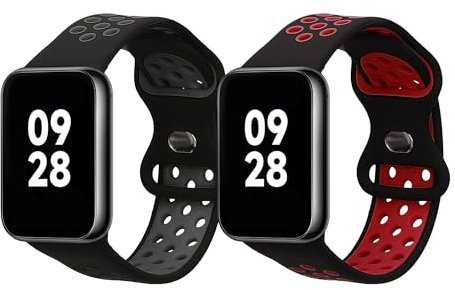 kwmobile 2X Sportarmband kompatibel mit Xiaomi Mi Band 8 Pro Armband - Fitnesstracker Band Set aus TPU Silikon