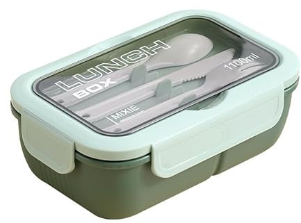 GRANZ Airtight & Stackable Lunch Box | BPA-Free Food Storage Container for Kids & Adults | Leakproof, Microwave/Dishwasher Safe with Cutlery Set