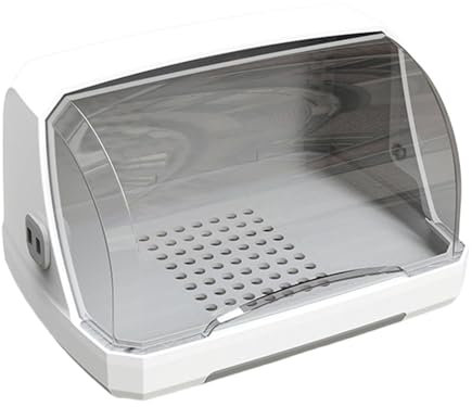 rockible Escurridor de Tazas, Escurridor, Cuenco Decorativo, Organización de Platos a Prueba de Polvo, Soporte para Secador de Tazas, Caja de Almacenamiento de, Gris, m