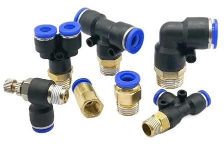 10Pcs PC/PCF/PB/PL/PX/SL/PD Series Quick Release Fitting Compressor Accessories Air Pneumatic Fittings(Size:8-03,Color:PD)