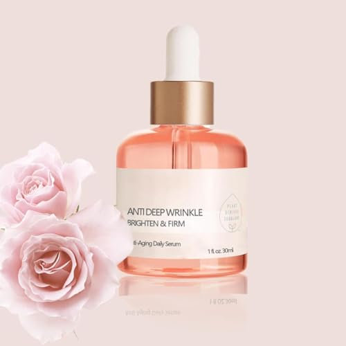 Squalane and Vitamin C Rosenöl, Anti-Aging-Serum, Spendet Feuchtigkeit, Festigt und Bringt Strahlende Haut zum Vorschein, Anti-Falten-Serum für Alle Hauttypen (1 Stöcke)