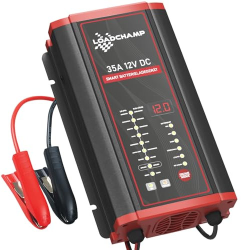 Loadchamp LiFePO4 Ladegerät 12V 35A Lithium Batterie Solar Solarbatterie Autobatterie Blei-Säure Gel AGM