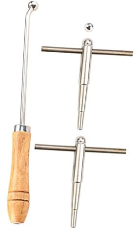 VICASKY 1juego Herramientas De Reparación Para Trompetas y Trombones Accesorios De Para Instrumentos De Viento Herramienta Mango De Madera Para Estudiantes y Profesionales