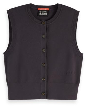 Scotch & Soda Damen Compact Knitted Spencer Sweater Vest Pullover (1er Pack)