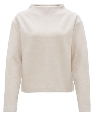 OPUS Damen Sweatshirt | Kuscheliger Sweater GOKLONA Regular aus Viskose Mix Ivory, 38