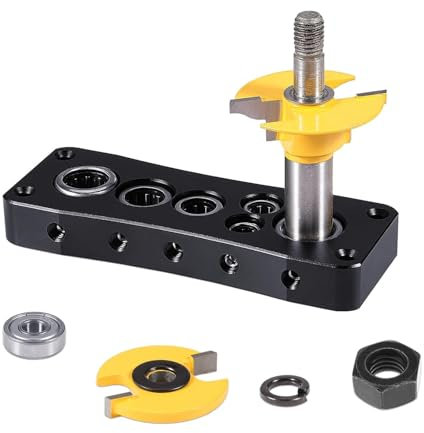 Router Bit Organizer, High Carbon Steel Router Bit Holder, Router Bit Storage Rack Router, Holds 6 Sizes Bit Storage Inserts