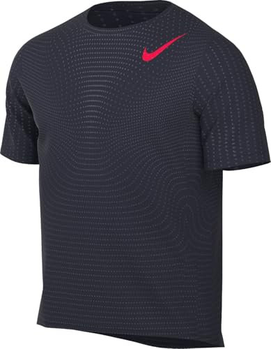 Nike Aeroswift Dri-Fit ADV Men's Short Sleeve Running Top, Obsidian/Bright Crimson, HJ3377-451, S