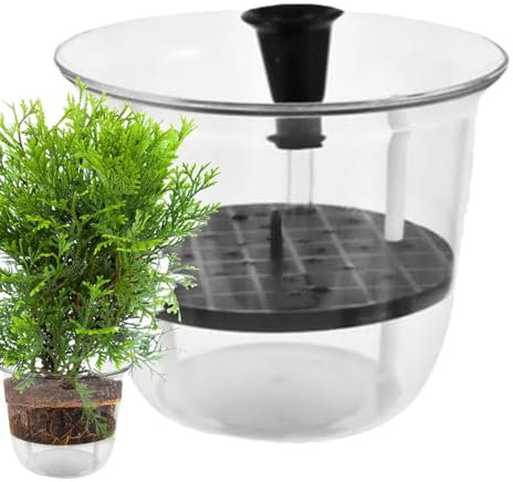 Selbstbewässernde Blumentöpfe - Tanktöpfe, Innentöpfe mit selbstgewässertem und sichtbarem Wasserstand | Gartenartikel für Hydroponik, Erdbeeren, Tomaten und Zimmerpflanzen