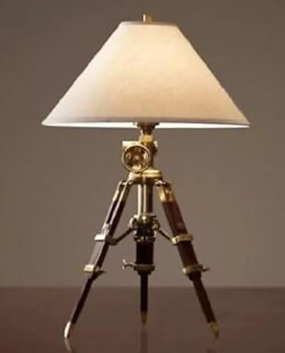 Brass Lamp Tripod Nautical Table Marine Antique Royal Vintage Stand Brass Lamp Decor