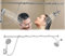 Double pommeau de douche pour couples, double pomme de douche haute pression pour deux personnes, système de deux pommeaux de douche réglables haute pression, installation facile et design anti-fuite