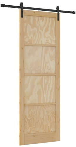vidaXL Porte Coulissante avec Kit Quincaillerie 83x232 cm Bois Massif Pin
