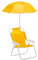 Silla de playa para niños, tumbona reclinable con parasol integrado, soporte de 50 kg para piscina, jardín, pícnic, viaje, juego al aire libre