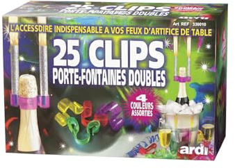 ZENDA CLUB Bottle Clip (Pack of 25) for Ice Fountain - Cake Fountain - Sparkling Candles - Secure Attachment - Express Delivery